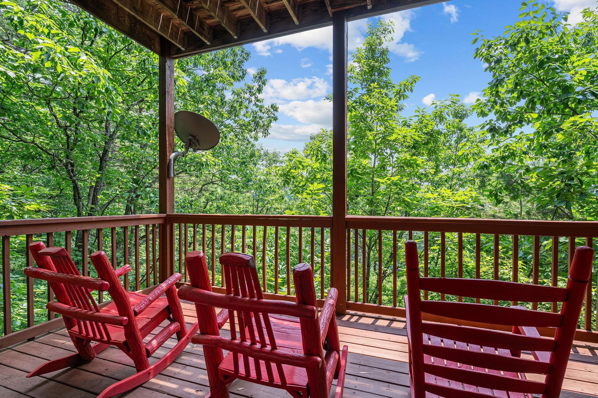 lower level deck with rocking charis