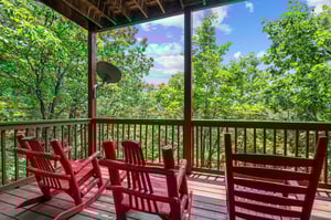 lower level deck with rocking charis