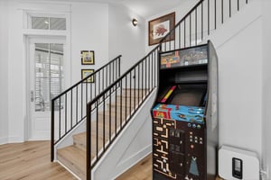 Featuring retro PacMan arcade game.