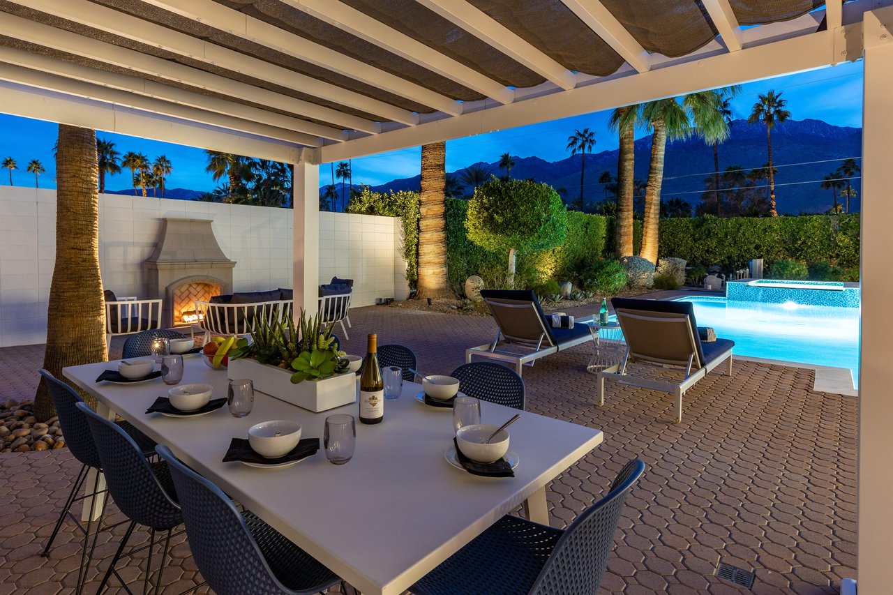 Open air patio dining