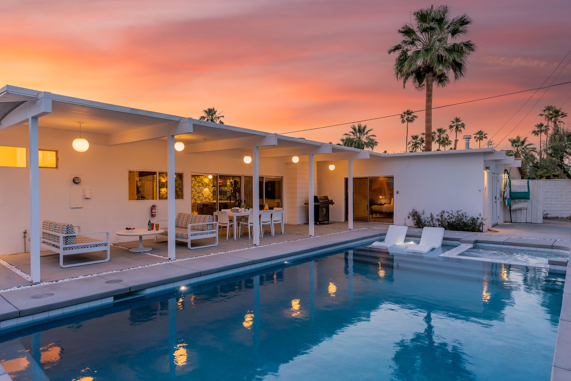 Poolside sunsets