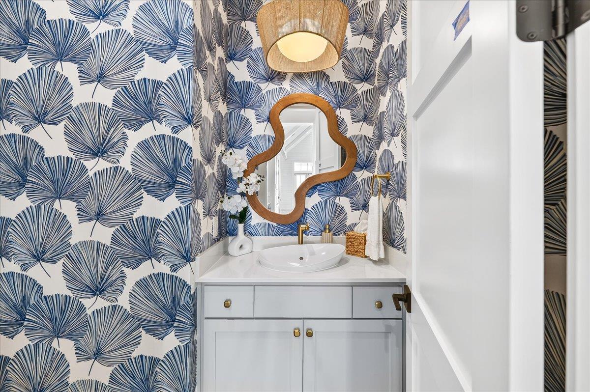 Second floor powder room