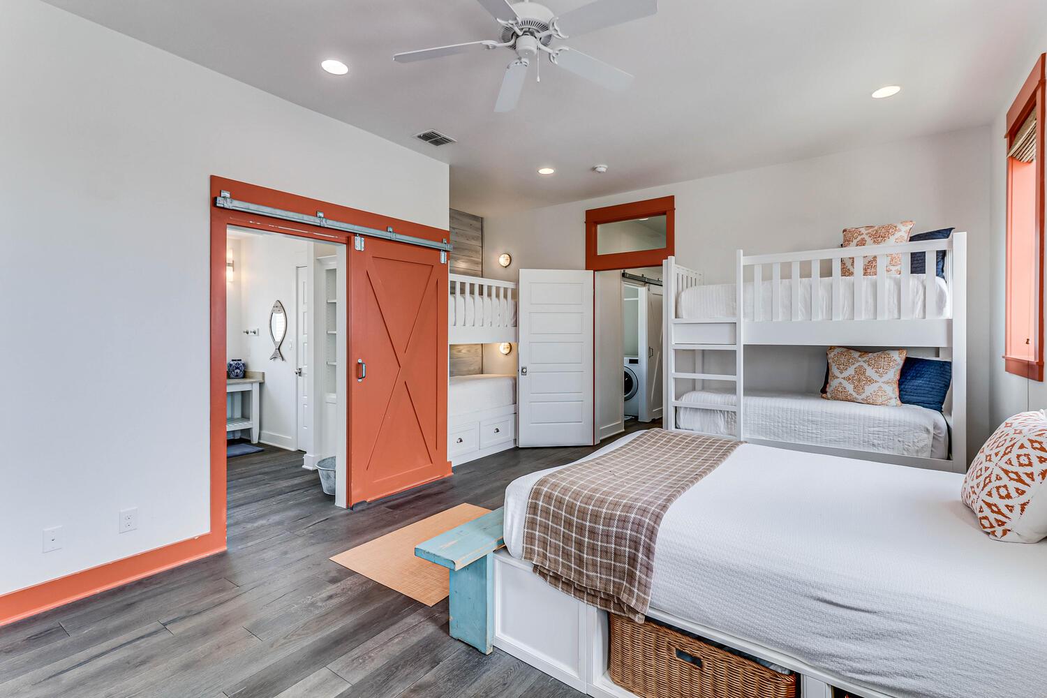 Bunk Room with 8 Twins  1 Queen, 2nd Floor