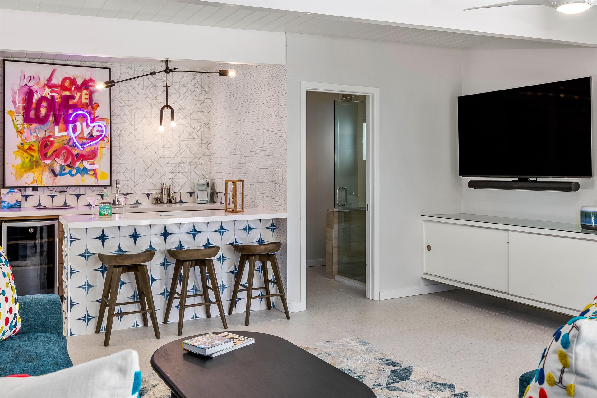 Chic indoor bar