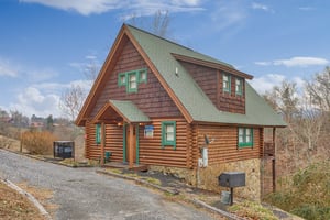 Front exterior at Hanky Panky, a 1bedroom cabin rental located in Pigeon Forge
