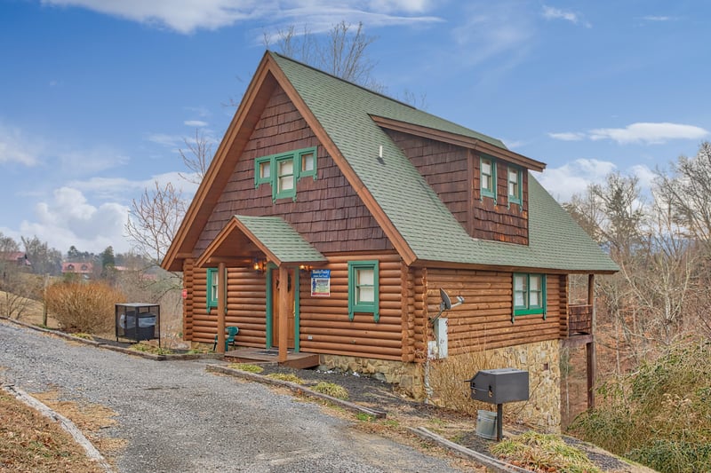 Front exterior at Hanky Panky, a 1bedroom cabin rental located in Pigeon Forge