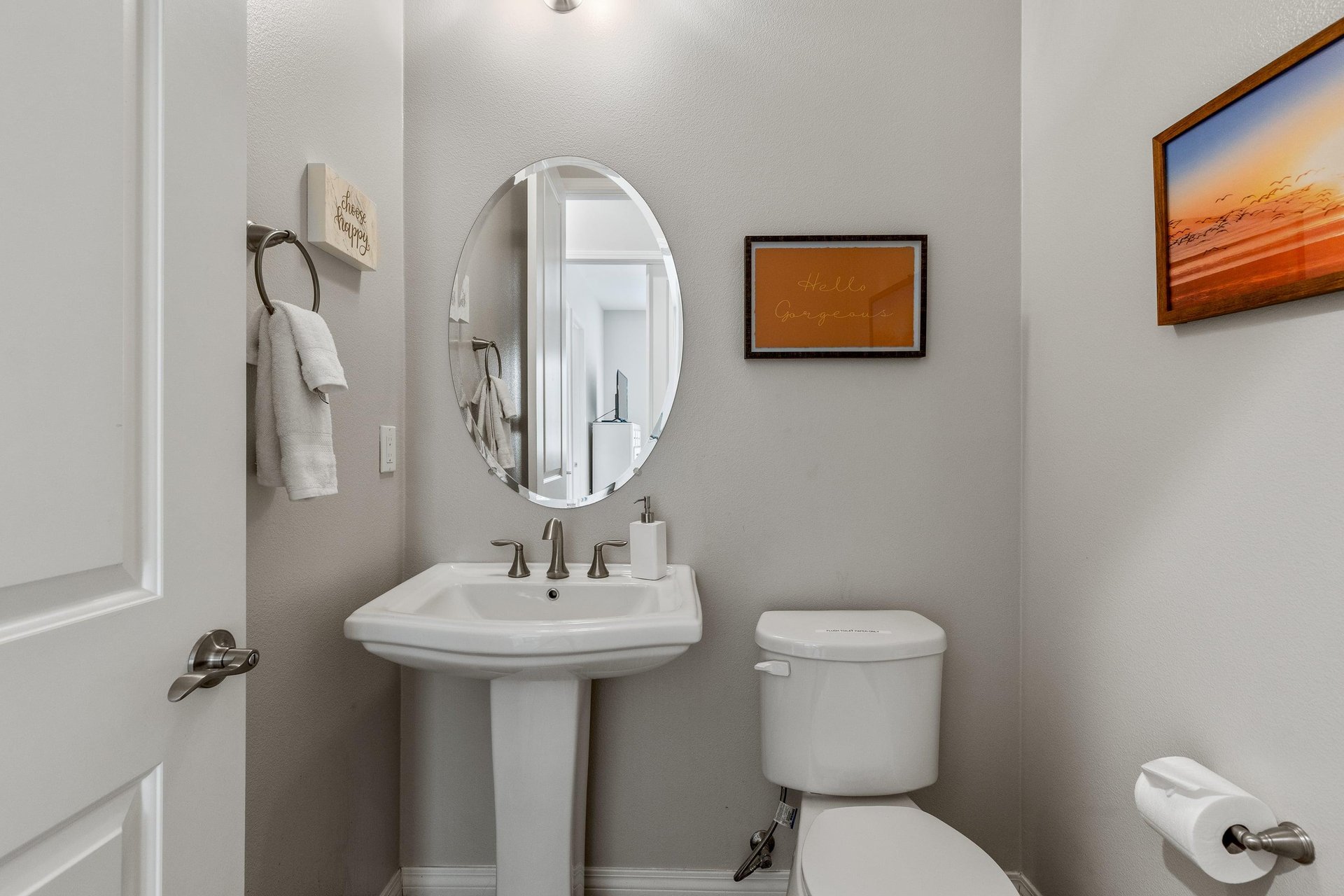 Half bath off of the hallway