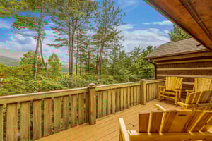 Deck view at Cubs Crib, a 3 bedroom cabin rental located in Gatlinburg