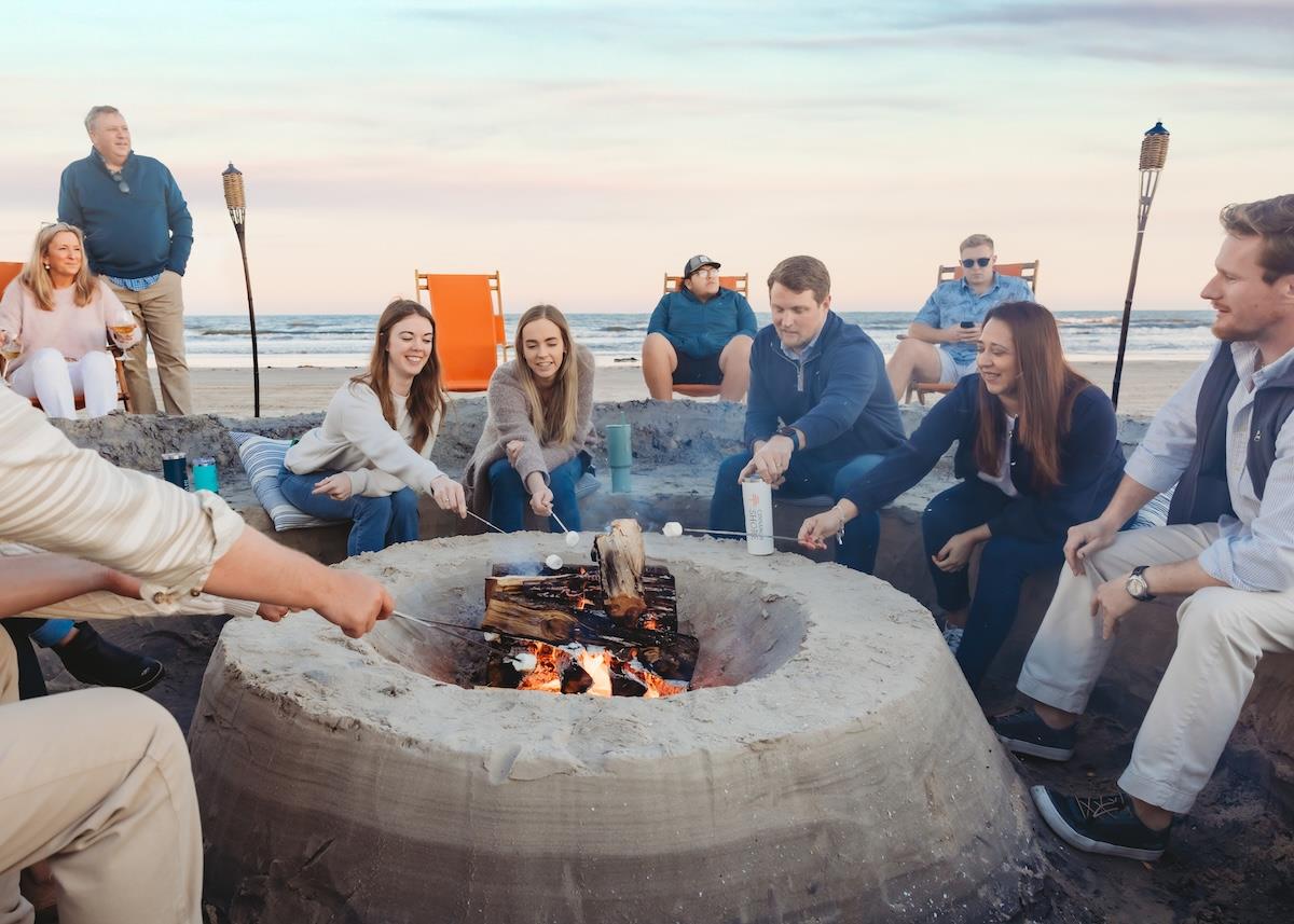 Beach Bonfires with Mustang Island Adventures
