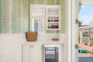 Beverage Bar, Back Door Leading to Pool