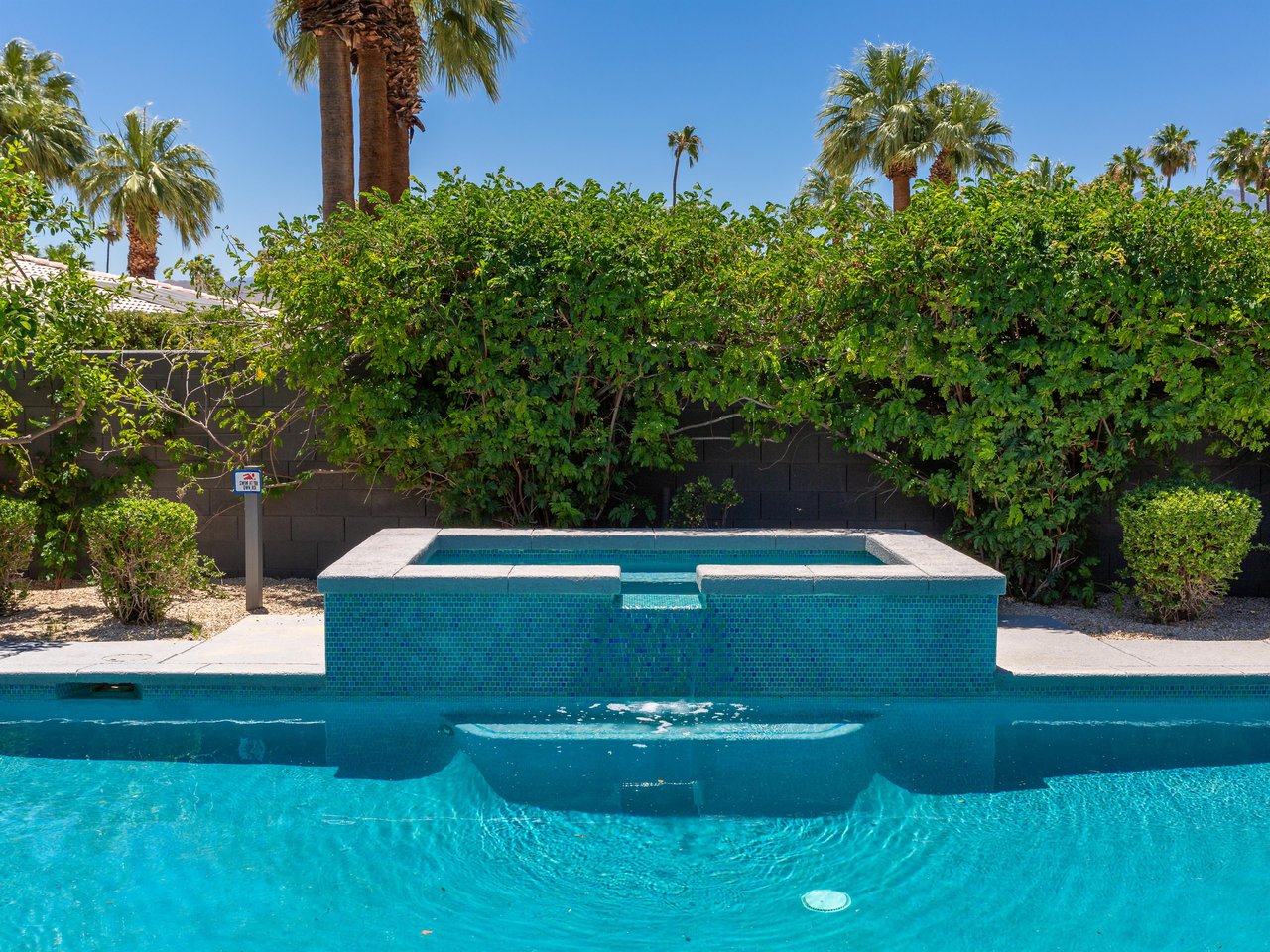 Integrated waterfall spa at The Fab Four