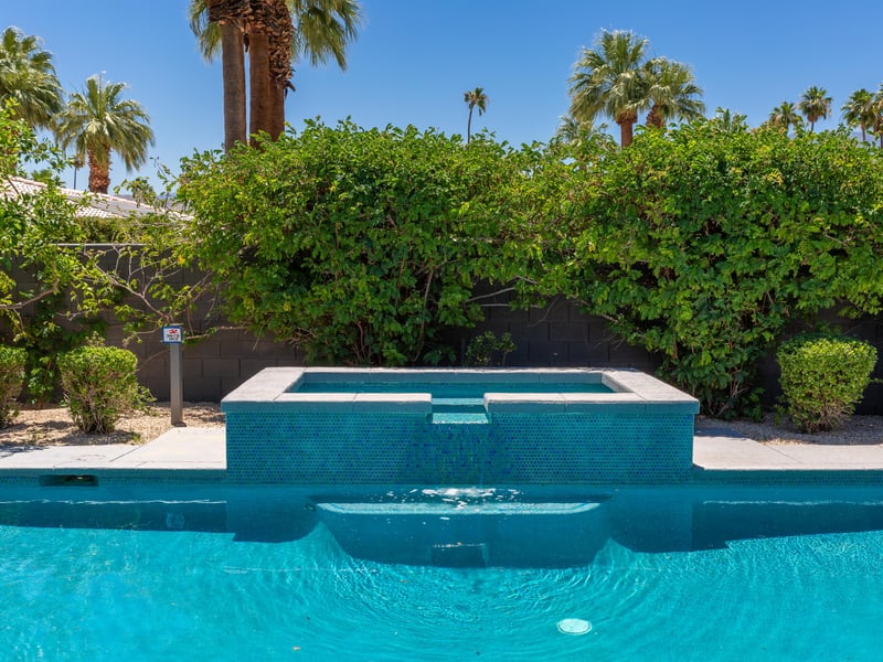 Integrated waterfall spa at The Fab Four