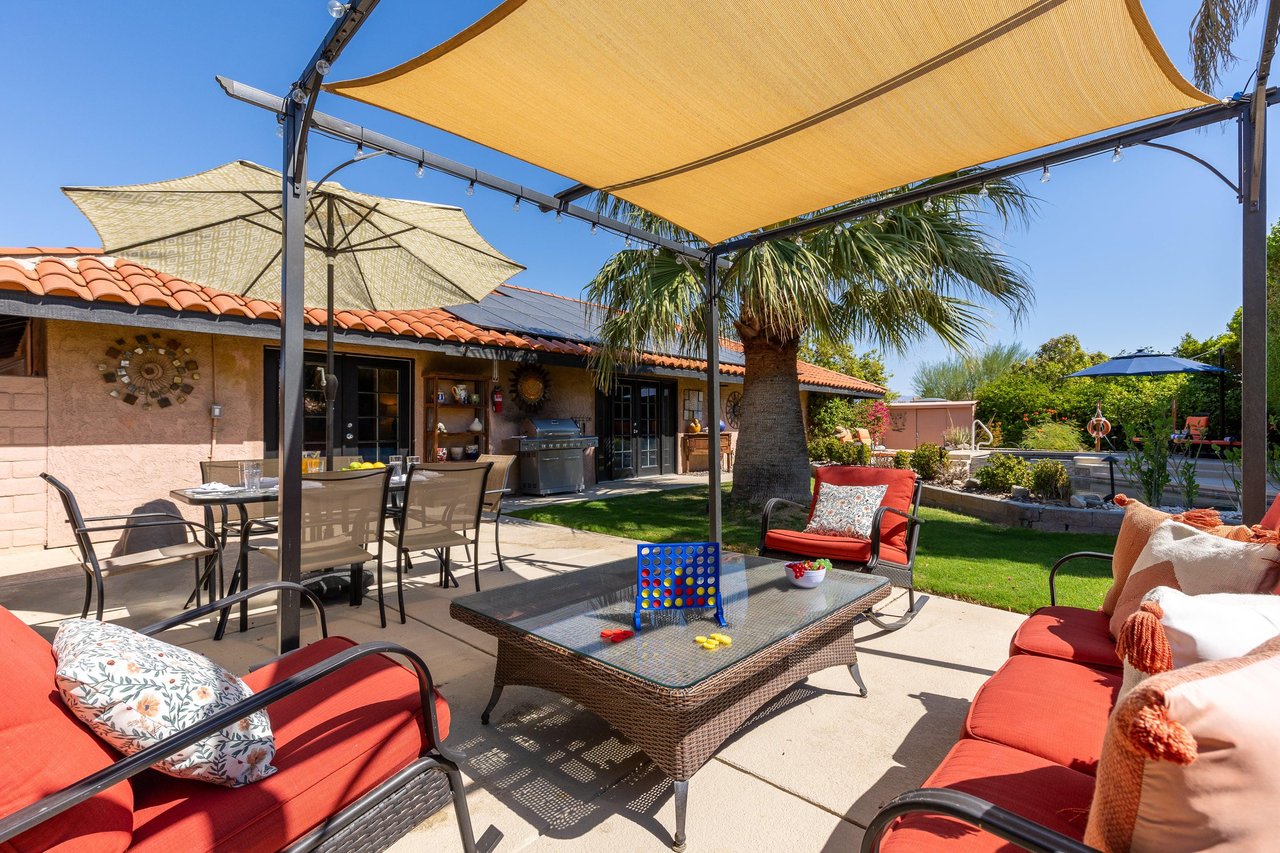 Relaxing shaded patio