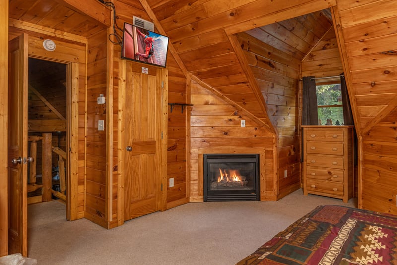 Fireplace and dresser