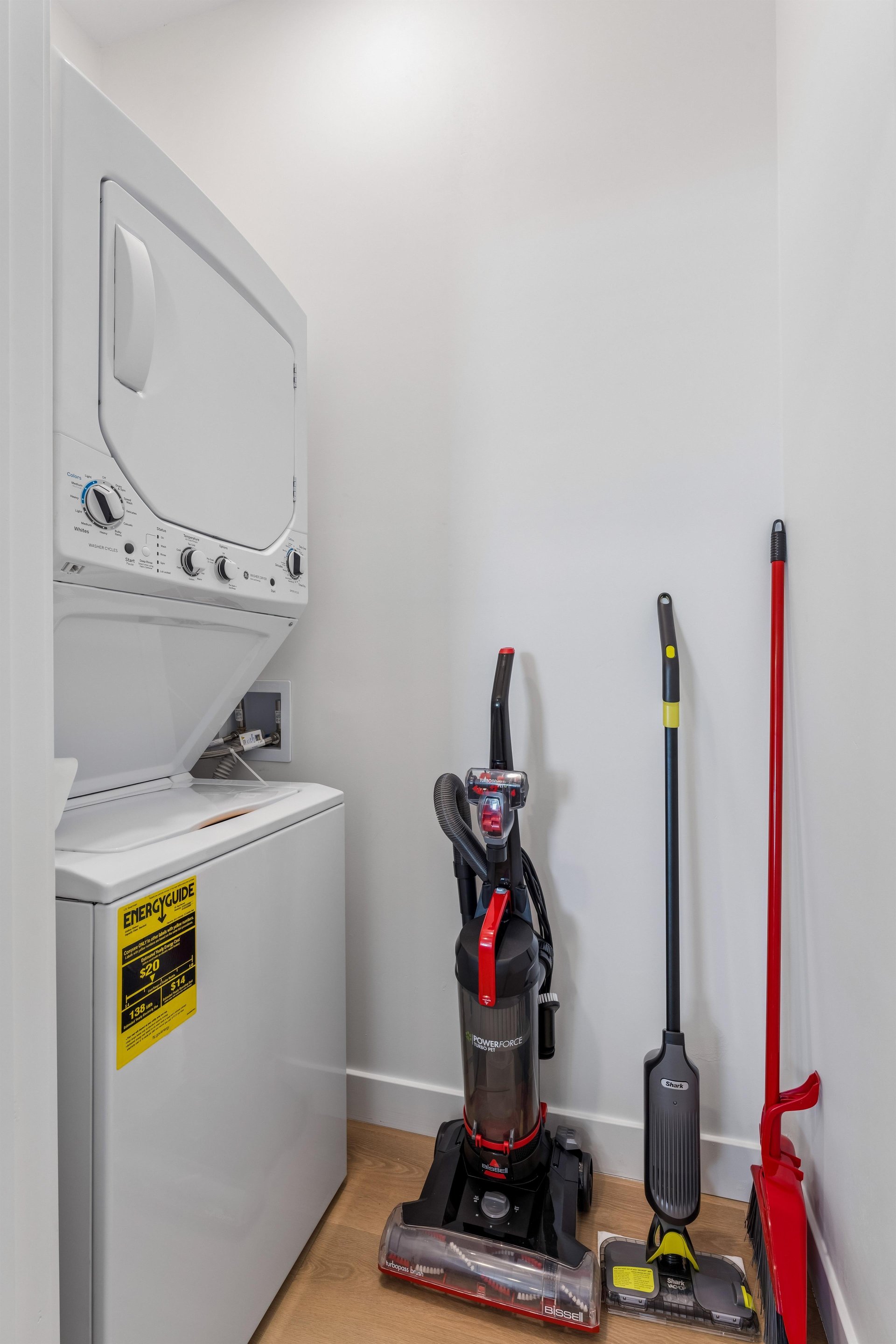 Washer and dryer for guest use.