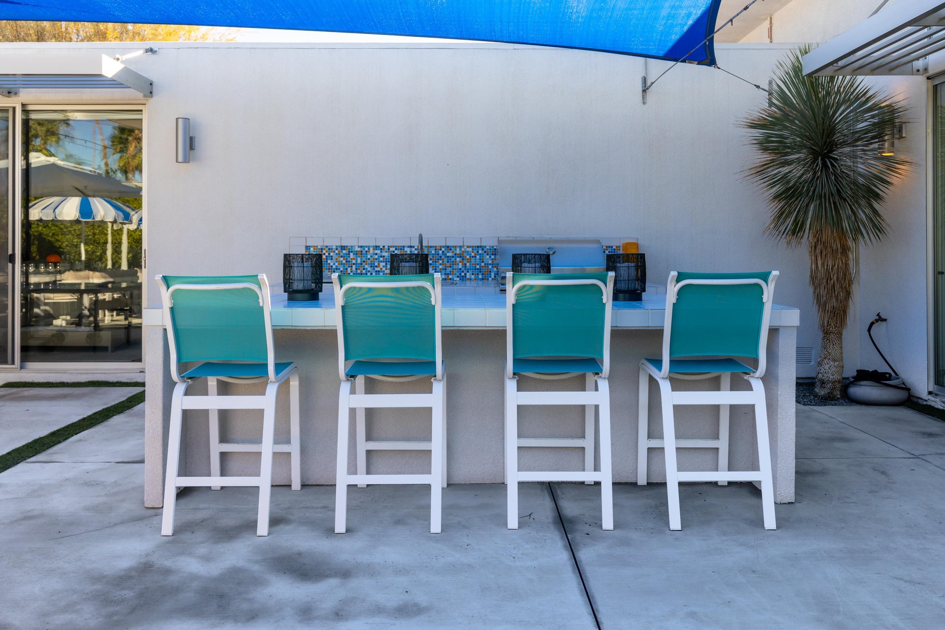 Pull up to the outdoor kitchen island