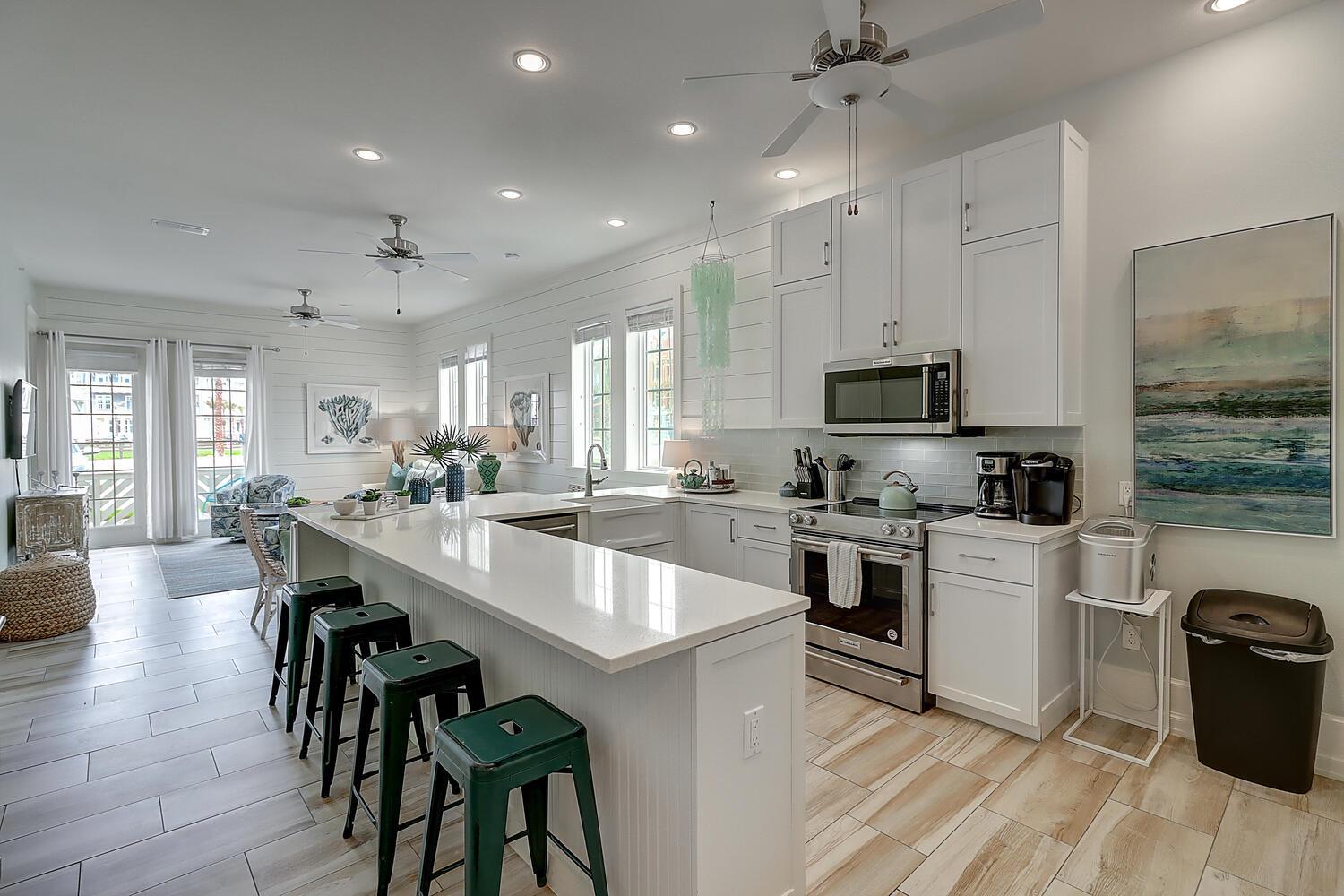 Kitchen with Additional Bar Seating