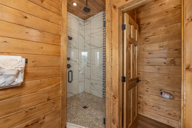 Shower in a corner