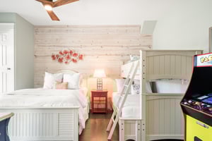 Queen Bedroom w Twin over Full Bunk, 1st Floor