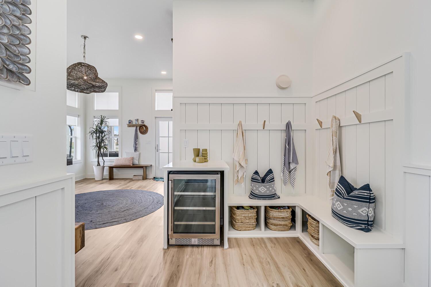 Entry with Beverage Cooler and Storage, 1st Floor