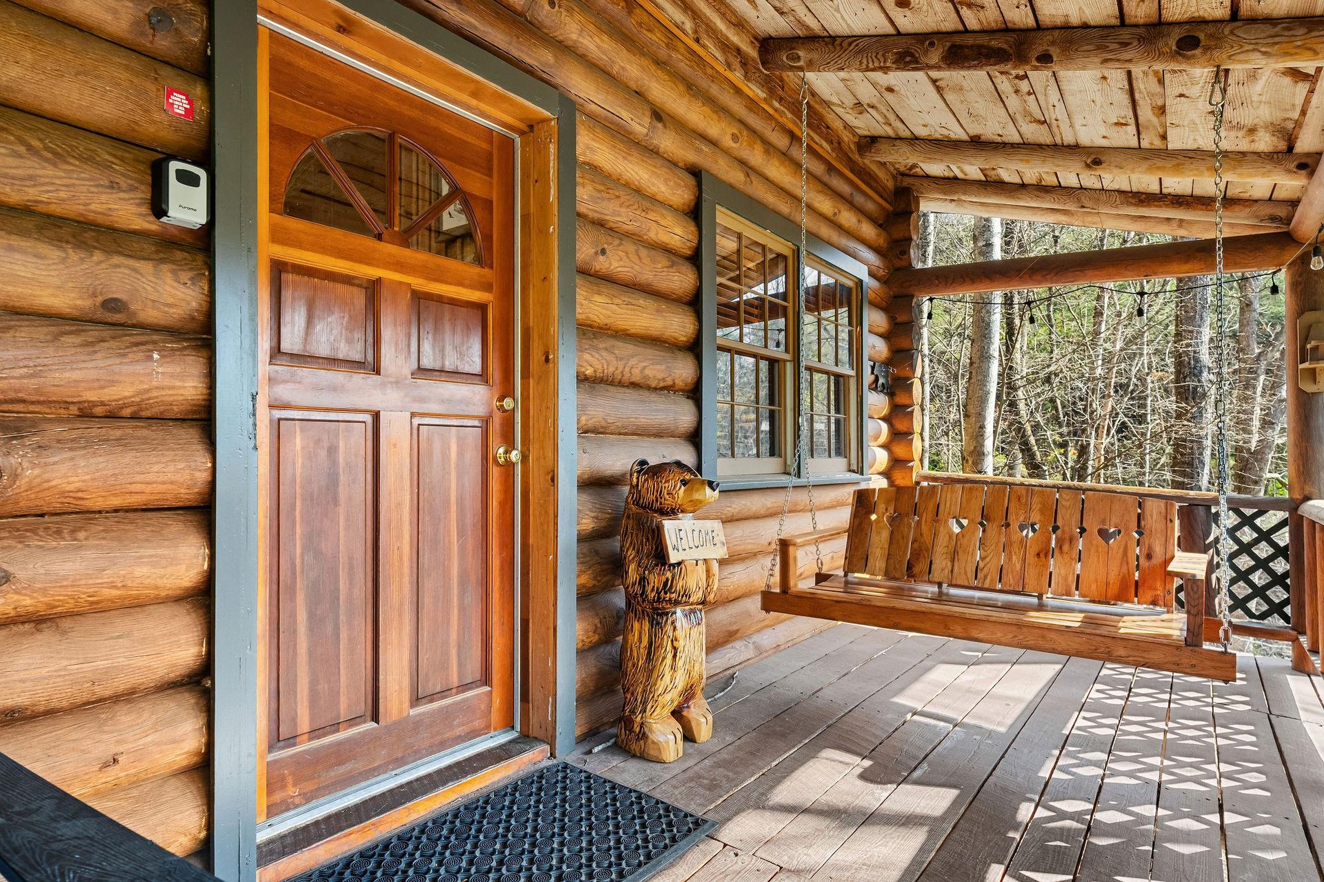 Front entry of Moonlit Mountain Lodge