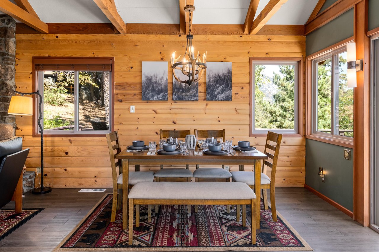 Comfortable dining indoors and out