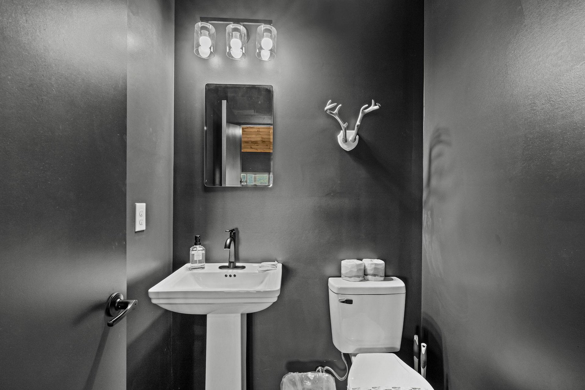 Toilet and pedestal sink