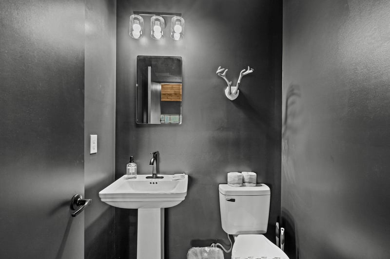 Toilet and pedestal sink