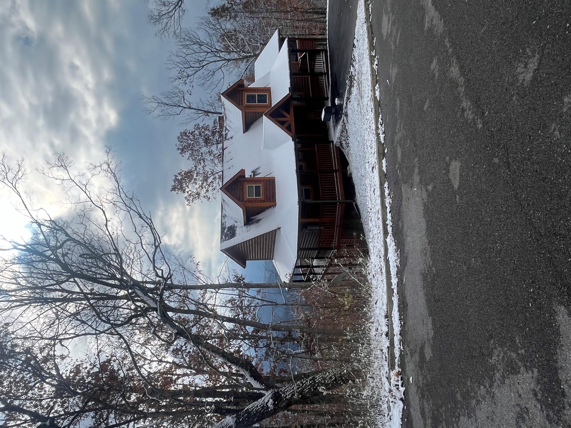 Front of 7 Peaks View in snow