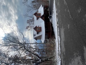 Front of 7 Peaks View in snow