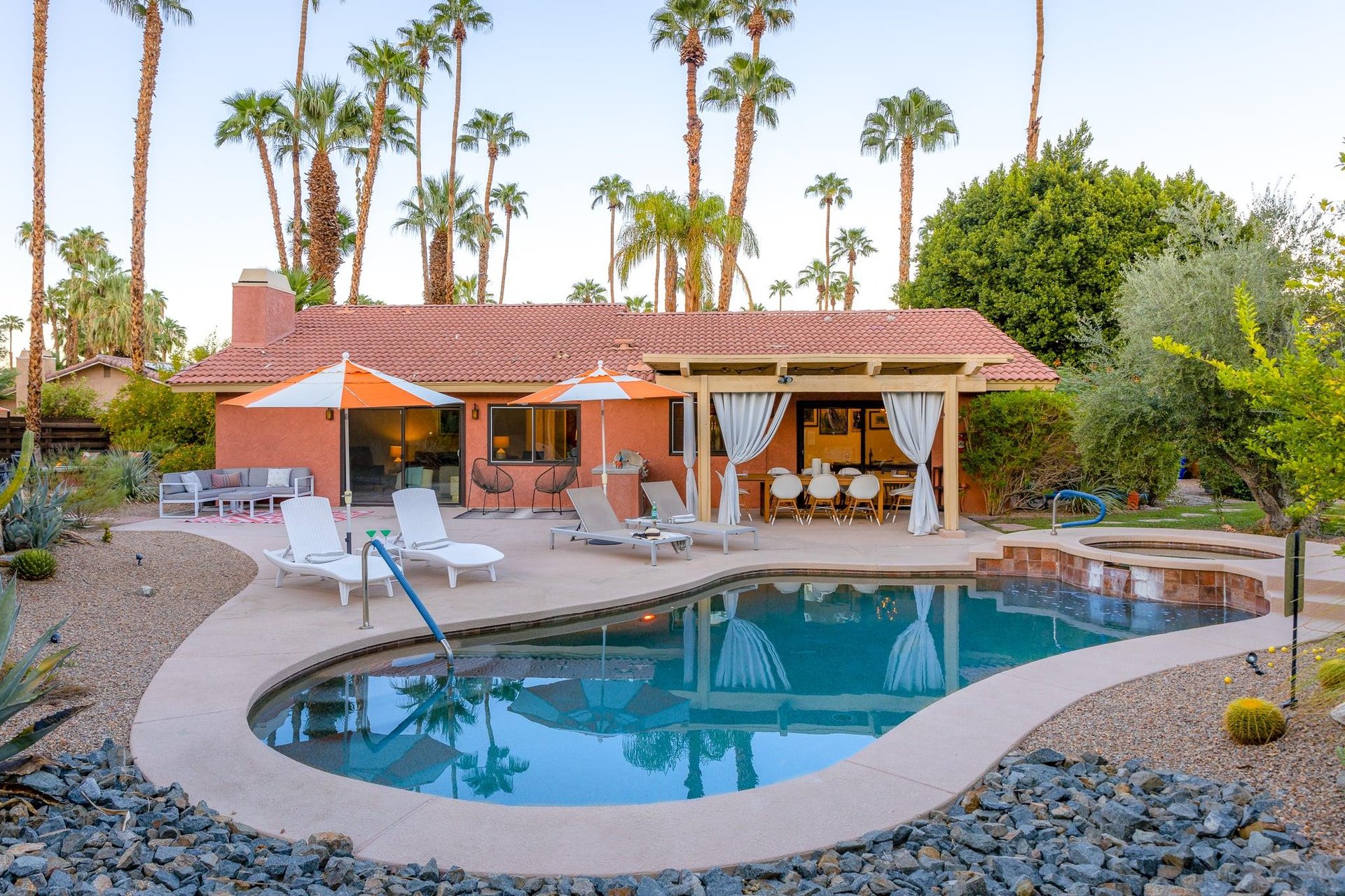 Gorgeous pool and spa to waste away the afternoon