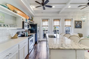Large Kitchen With Stainless Steel Appliances
