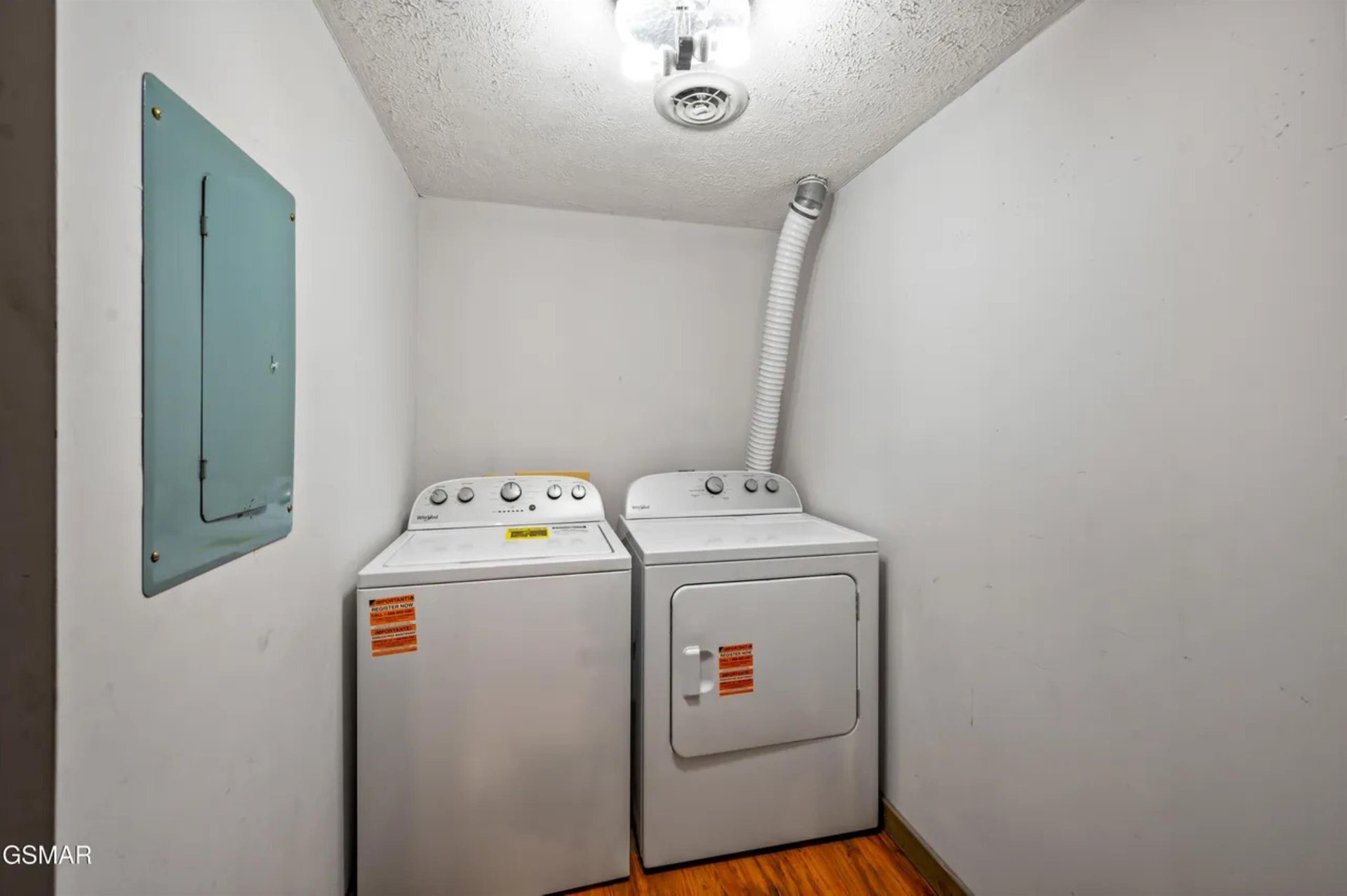 Your dedicated laundry room keeps clothes fresh with a fullsize washer and dryer, making longer stays effortless and comfortable.