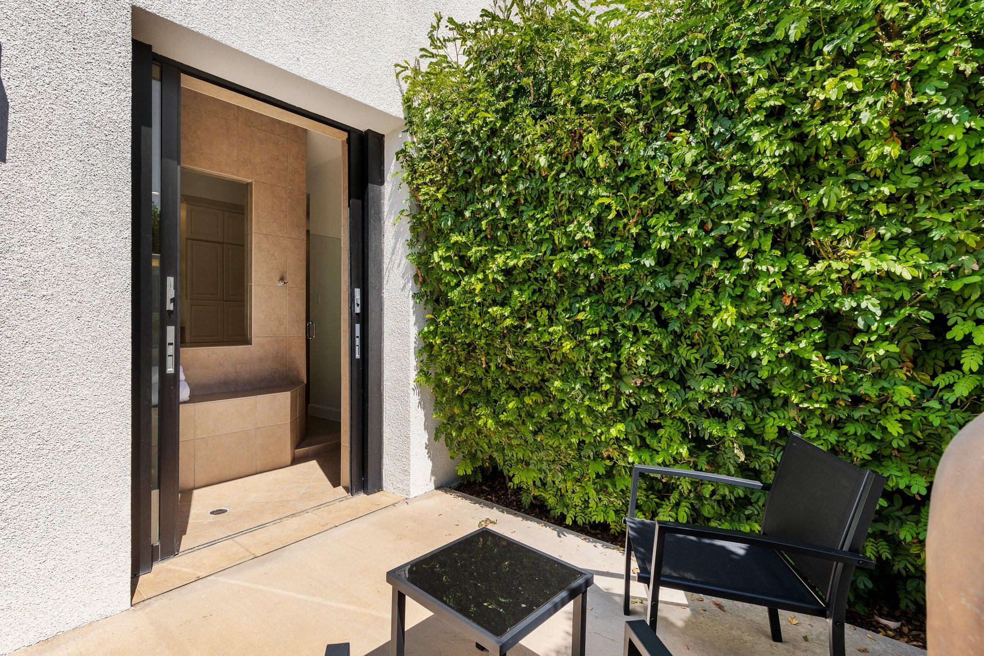 Private patio area