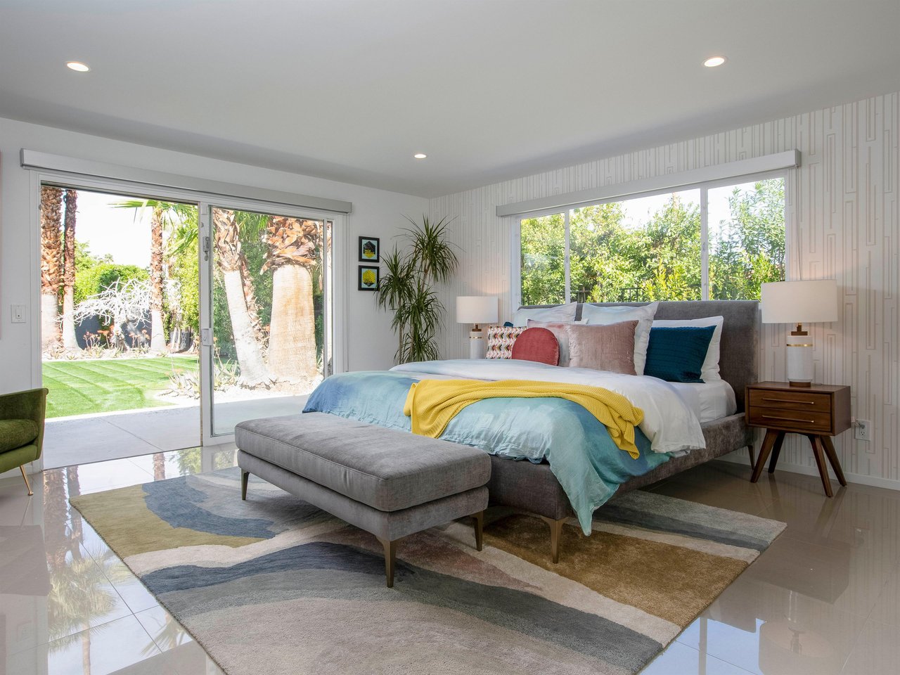 Wake up in this stylish bedroom