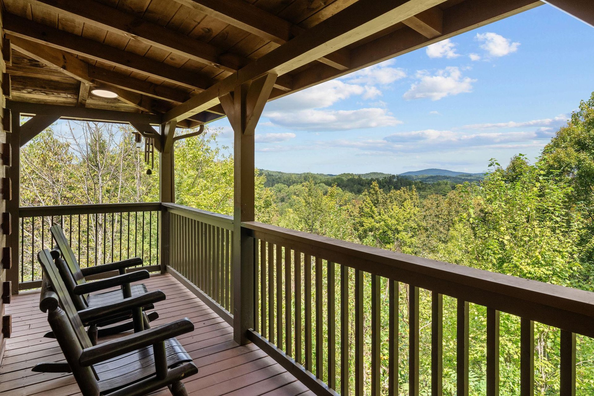 Deck rocking chairs with view
