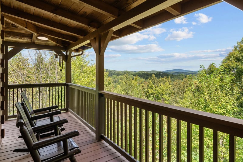 Deck rocking chairs with view