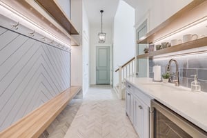 Hallway Wet Bar  Storage Bench, 1st Floor