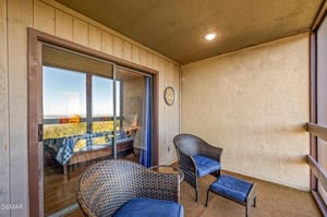 Relax in your private covered terrace with comfortable wicker seating and stunning views of rolling hills and vineyards stretching to the horizon.