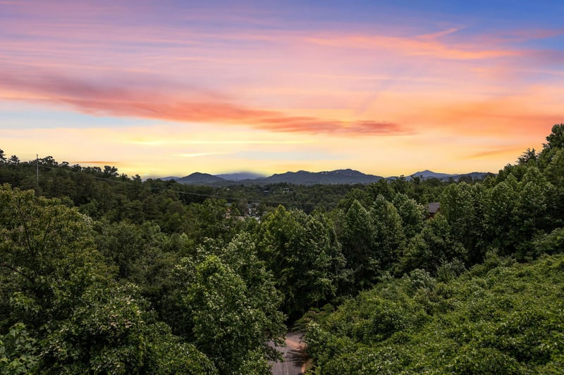 mountain sunset view
