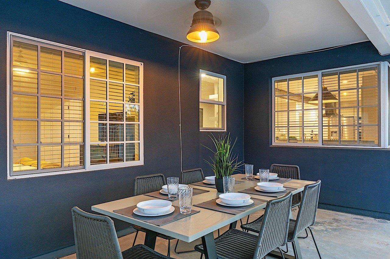 Outdoor dining area