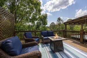 Outdoor seating with firepit