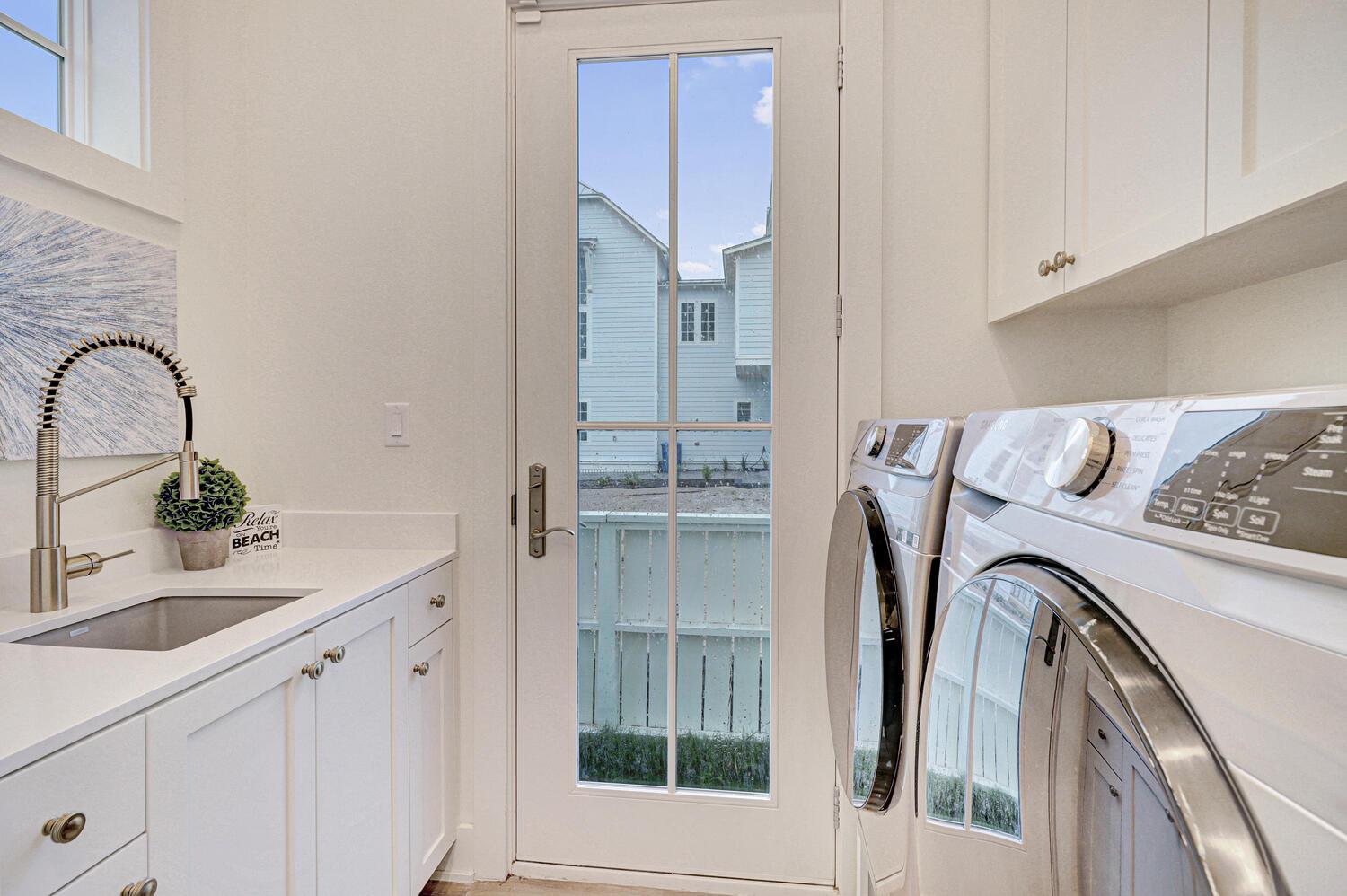Laundry Room and Outdoor Shower Access, 1st Floor
