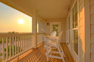 Shared Front Wrap Balcony at Sunset, 2nd Floor