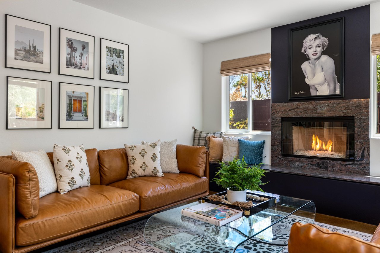 Luxurious leather couches