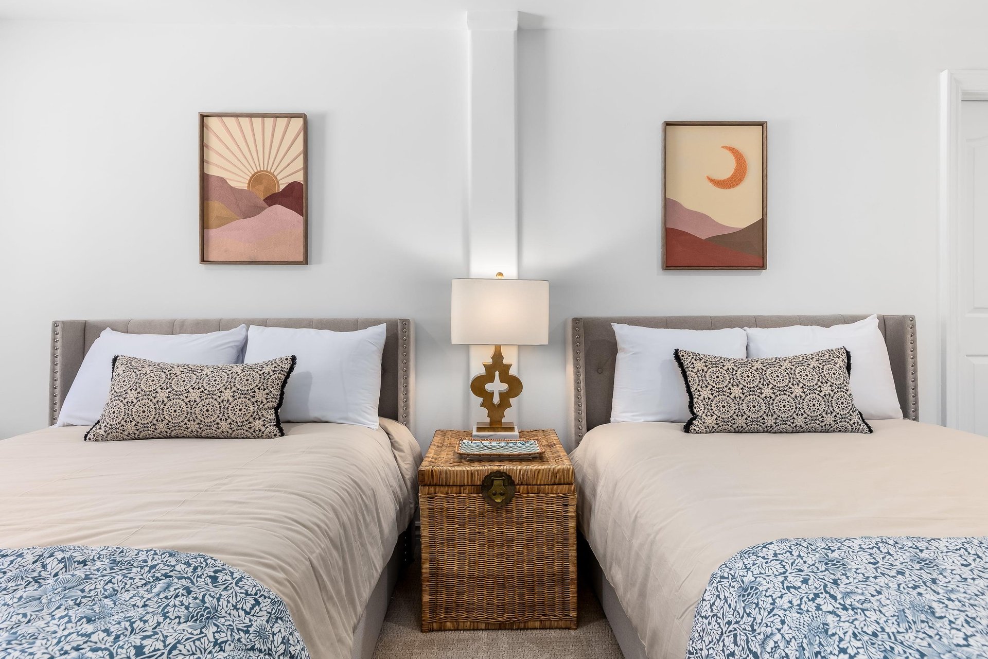 Guest bedroom with two beds
