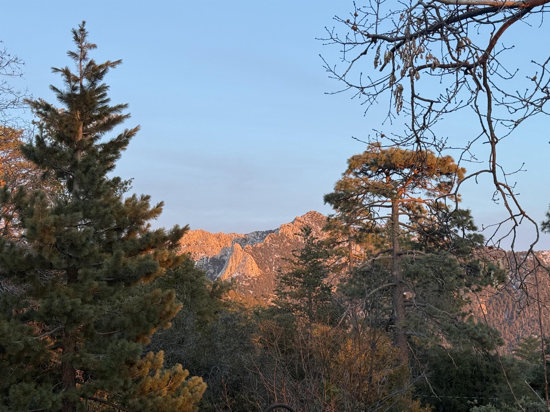 Mountain views can be seen from the back deck.