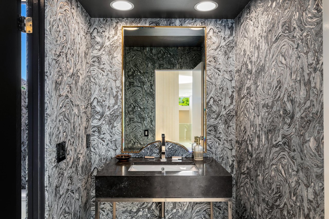 Half bathroom for guests on the main level.