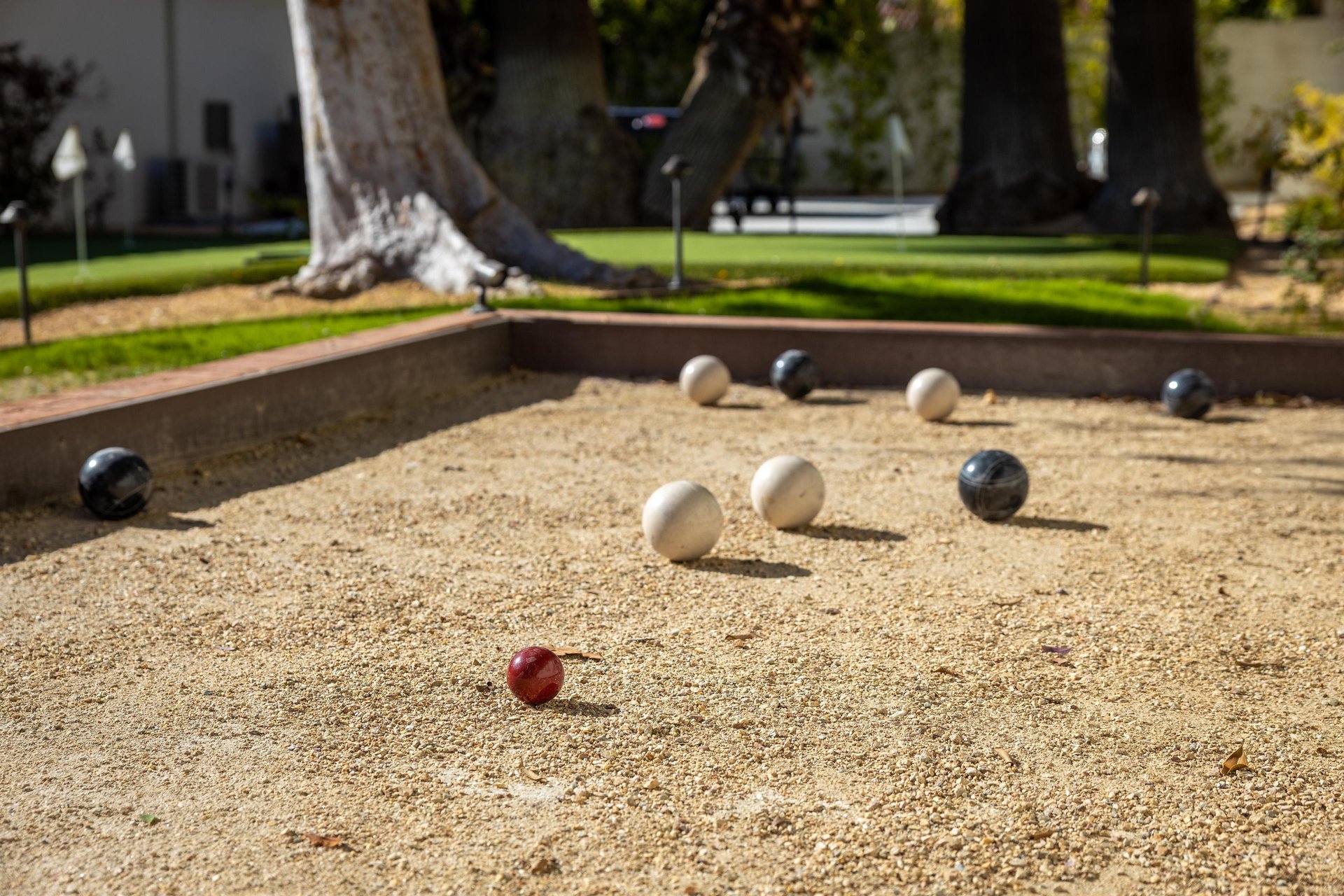 Play a round of bocce ball