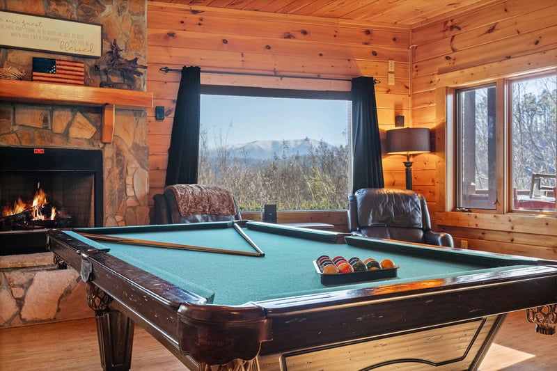 Pool Table by mountain view at Mountain Mama